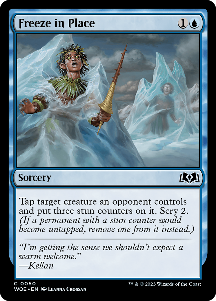 Freeze in Place - Common Sorcery card from Wilds of Eldraine