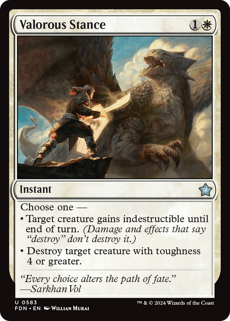 Valorous Stance - Uncommon Instant card from Foundations