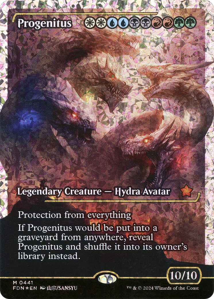 Progenitus - Mythic Legendary Creature — Hydra Avatar card from Foundations