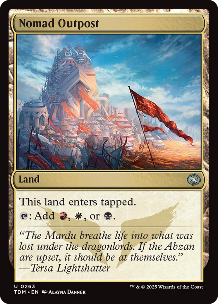Nomad Outpost - Uncommon Land card from TDM