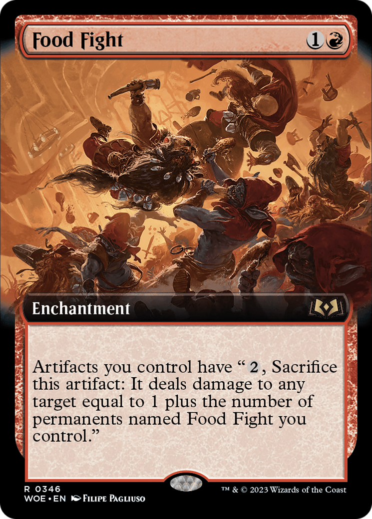 Food Fight - Rare Enchantment card from Wilds of Eldraine