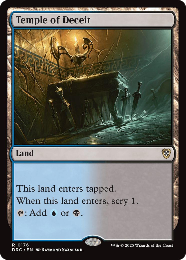 Temple of Deceit - Rare Land card from Aetherdrift Commander