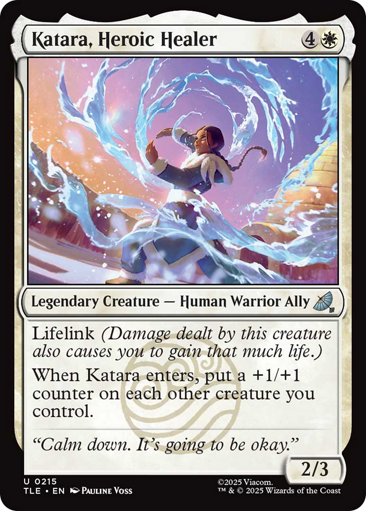 Katara, Heroic Healer - Uncommon Legendary Creature — Human Warrior Ally card from Avatar: The Last Airbender Eternal