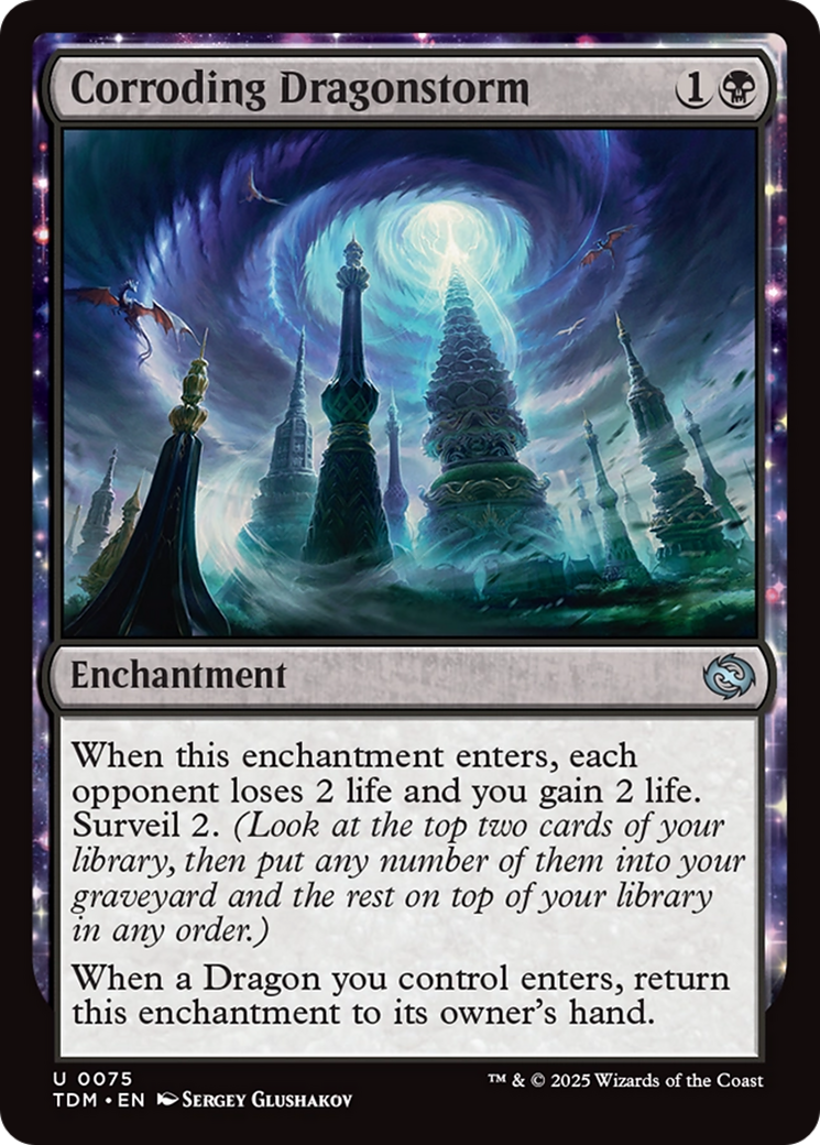 Corroding Dragonstorm - Uncommon Enchantment card from Tarkir: Dragonstorm