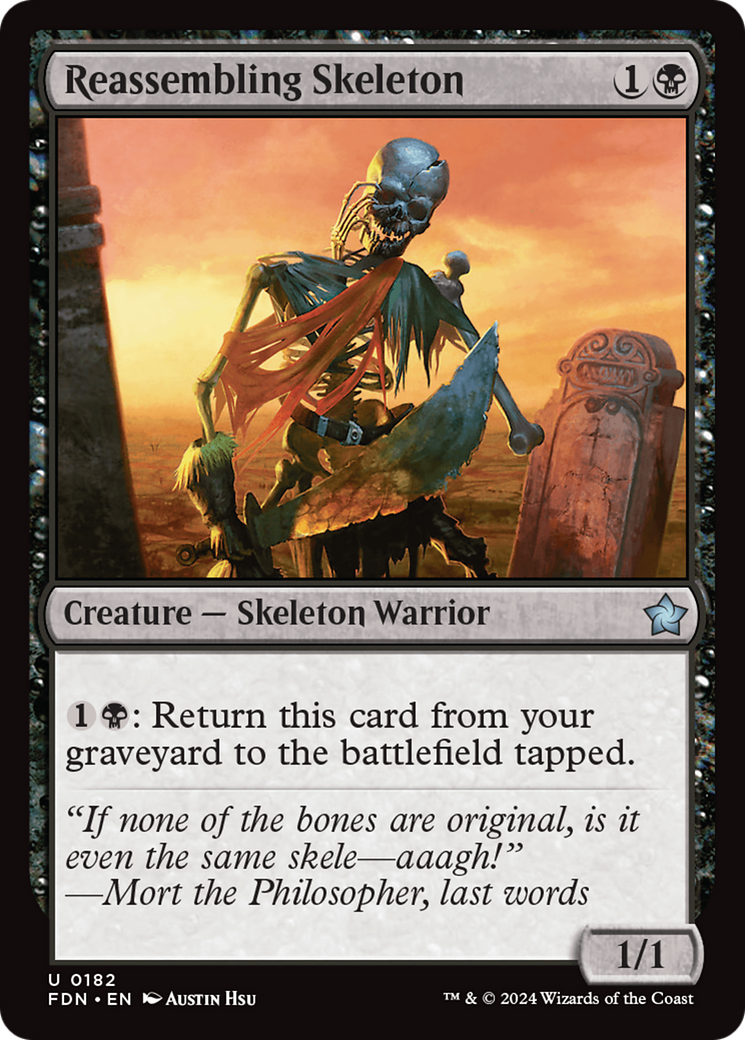 Reassembling Skeleton - Uncommon Creature — Skeleton Warrior card from Foundations