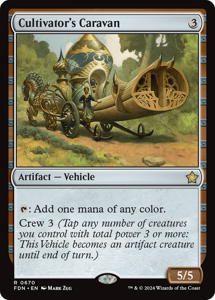 Cultivator's Caravan - Rare Artifact — Vehicle card from Foundations