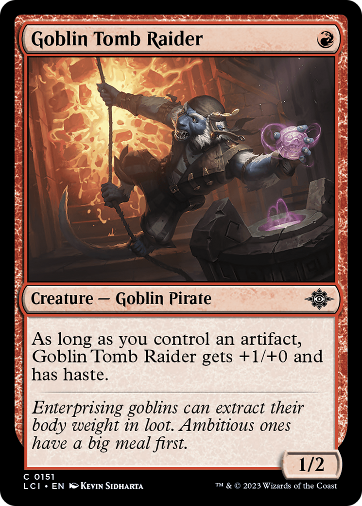 Goblin Tomb Raider - Common Creature — Goblin Pirate card from The Lost Caverns of Ixalan