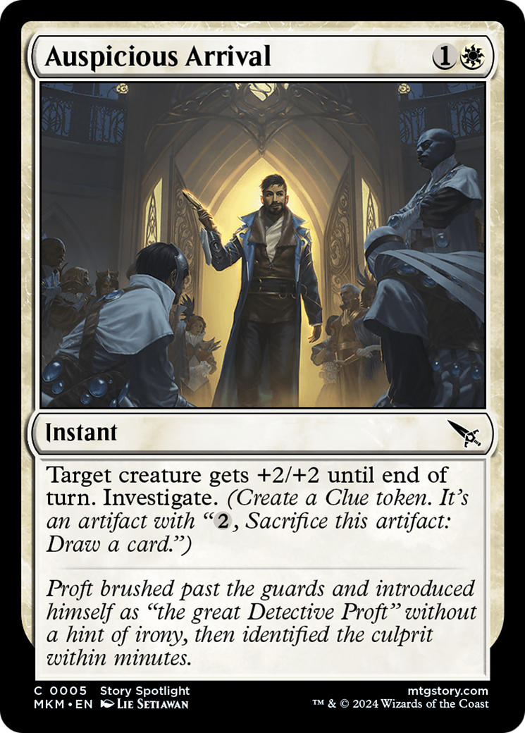 Auspicious Arrival - Common Instant card from Murders at Karlov Manor