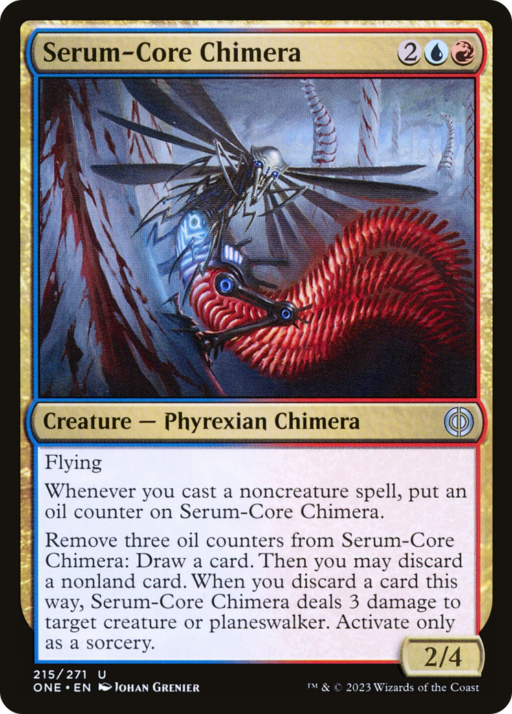Serum-Core Chimera - Uncommon Creature — Phyrexian Chimera card from Phyrexia: All Will Be One