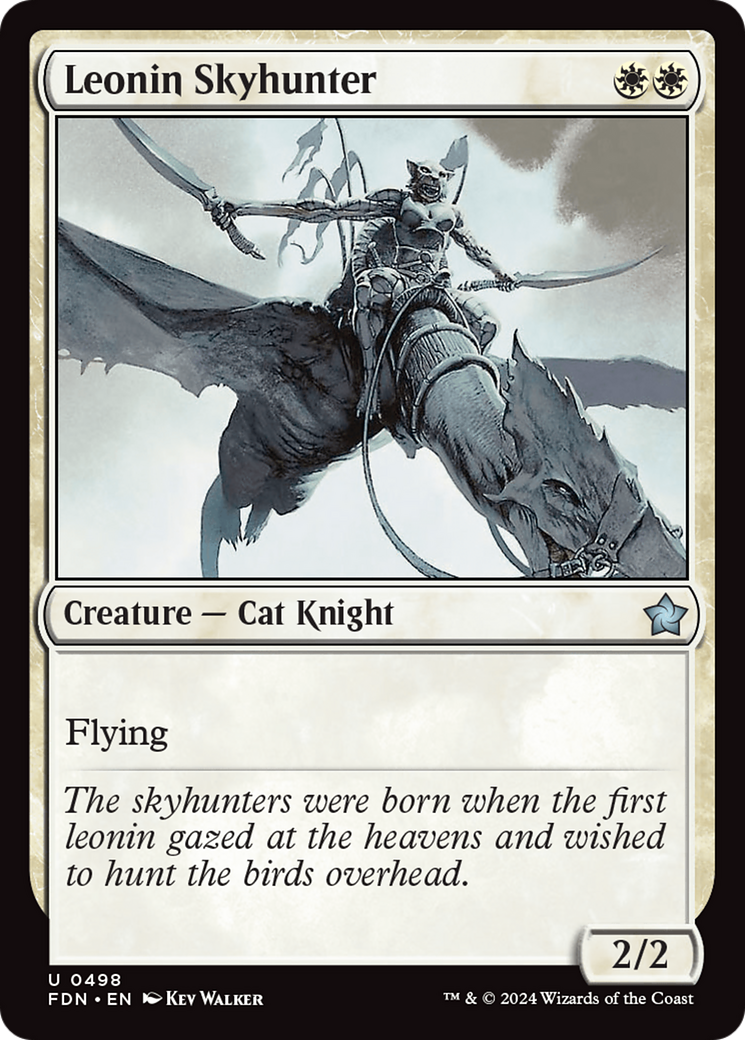 Leonin Skyhunter - Uncommon Creature — Cat Knight card from Foundations
