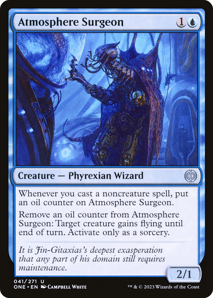 Atmosphere Surgeon - Uncommon Creature — Phyrexian Wizard card from Phyrexia: All Will Be One