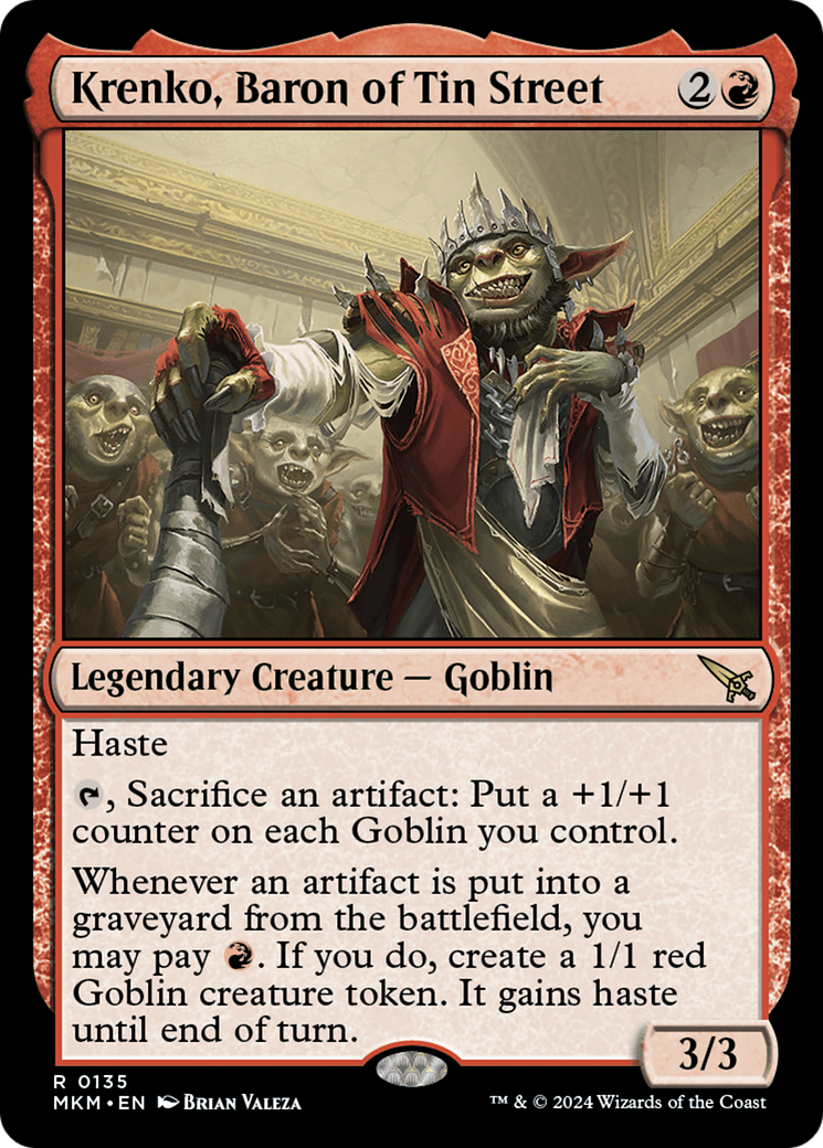 Krenko, Baron of Tin Street - Rare Legendary Creature — Goblin card from Murders at Karlov Manor