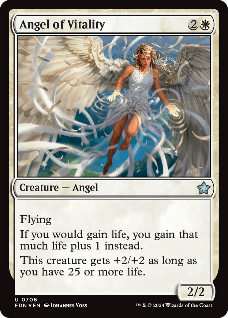 Angel of Vitality - Uncommon Creature — Angel card from Foundations