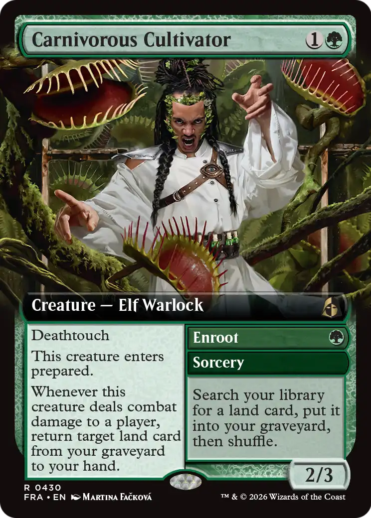 Carnivorous Cultivator // Enroot - Rare Sorcery card from Reality Fracture