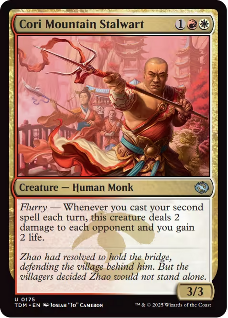 Cori Mountain Stalwart - Uncommon Creature — Human Monk card from Tarkir: Dragonstorm