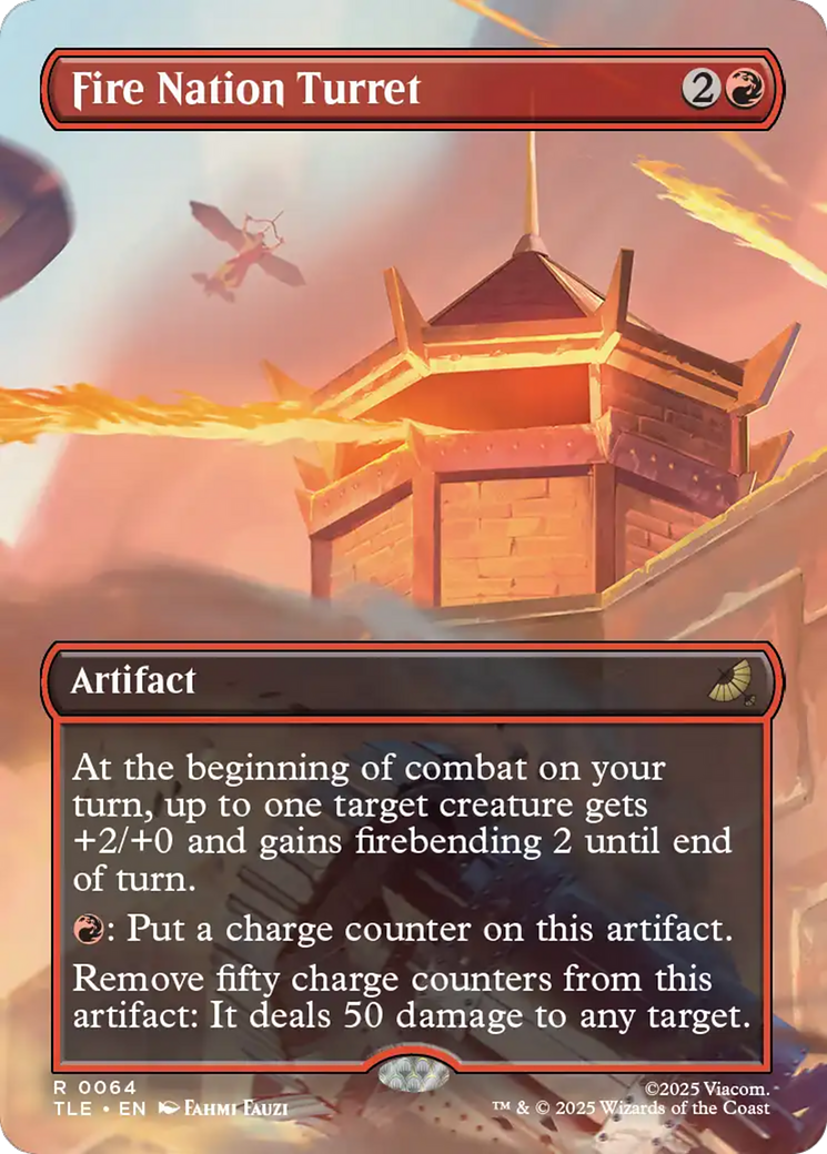 Fire Nation Turret - Rare Artifact card from Avatar: The Last Airbender Eternal