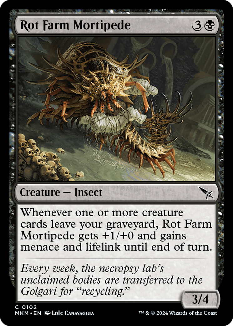 Rot Farm Mortipede - Common Creature — Insect card from Murders at Karlov Manor