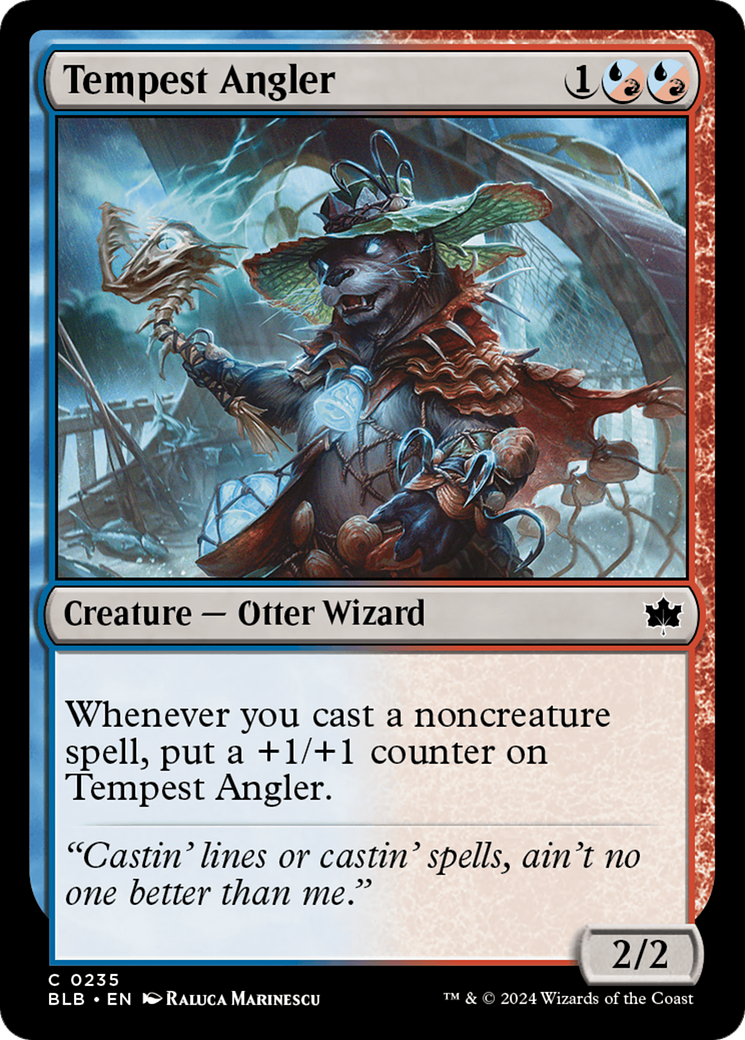 Tempest Angler - Common Creature — Otter Wizard card from Bloomburrow