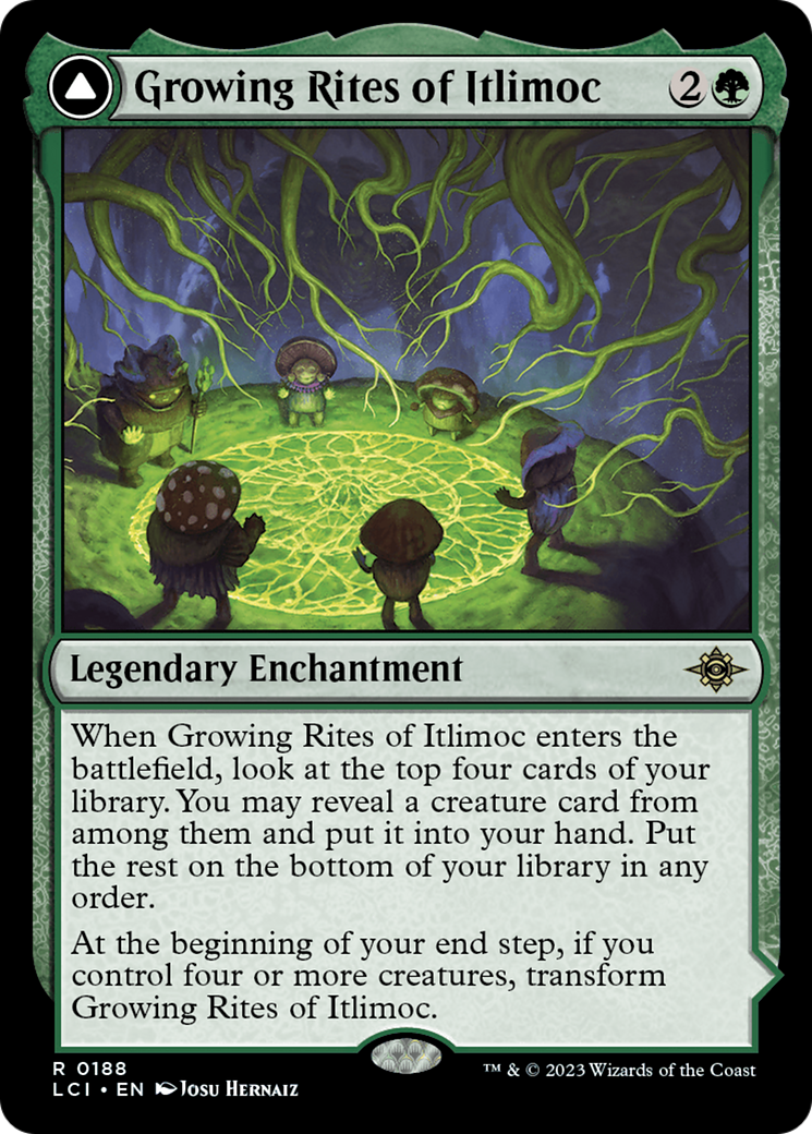 Growing Rites of Itlimoc // Itlimoc, Cradle of the Sun - Rare Legendary Land card from The Lost Caverns of Ixalan