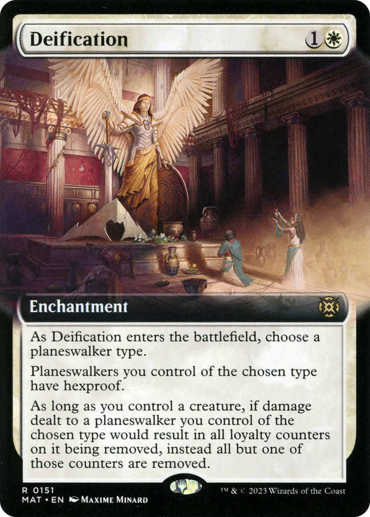 Deification - Rare Enchantment card from March of the Machine: The Aftermath