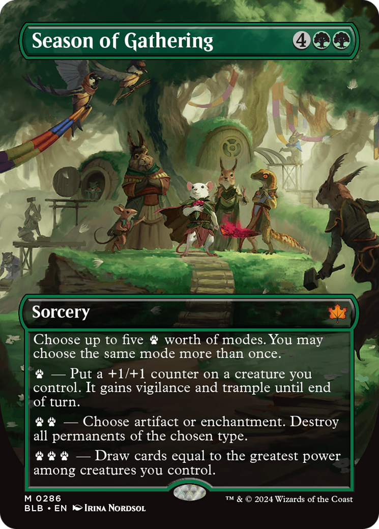 Season of Gathering - Mythic Sorcery card from Bloomburrow