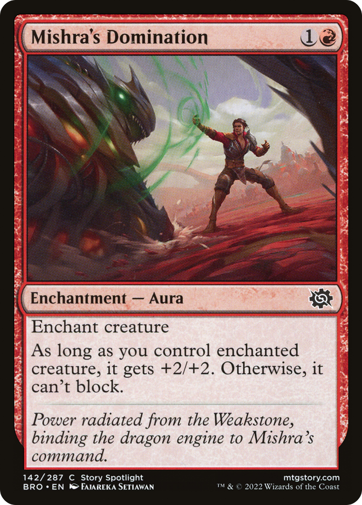 Mishra's Domination - Common Enchantment — Aura card from The Brothers' War
