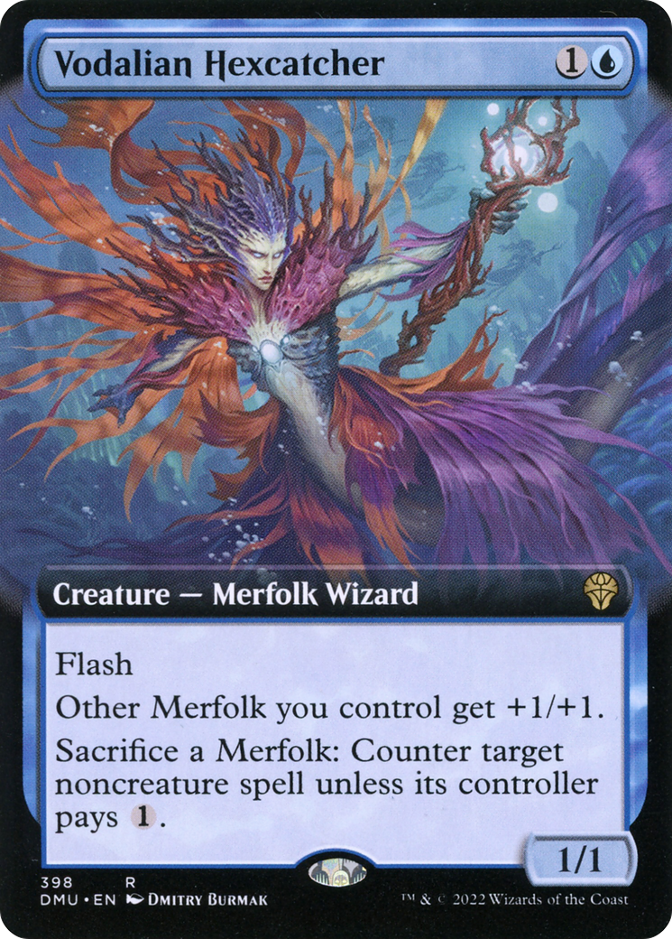 Vodalian Hexcatcher - Rare Creature — Merfolk Wizard card from Dominaria United