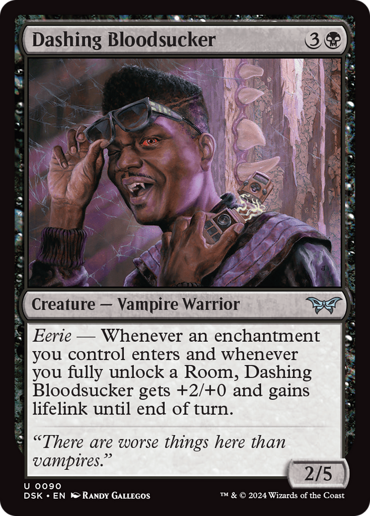 Dashing Bloodsucker - Uncommon Creature — Vampire Warrior card from Duskmourn: House of Horror