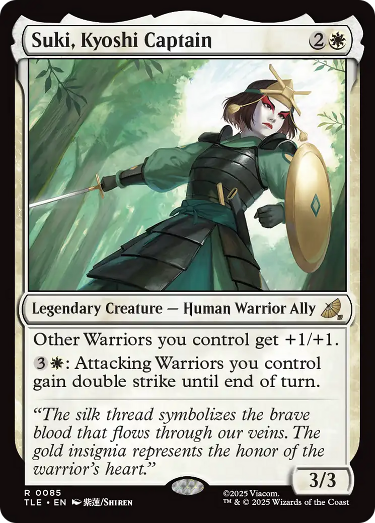 Suki, Kyoshi Captain - Rare Legendary Creature — Human Warrior Ally card from Avatar: The Last Airbender Eternal