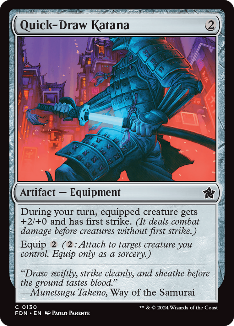 Quick-Draw Katana - Common Artifact — Equipment card from Foundations