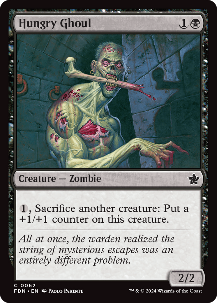 Hungry Ghoul - Common Creature — Zombie card from Foundations