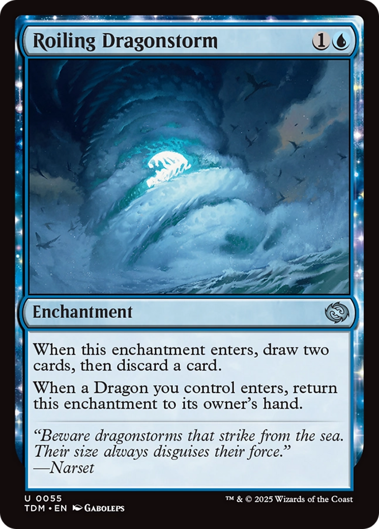Roiling Dragonstorm - Uncommon Enchantment card from Tarkir: Dragonstorm