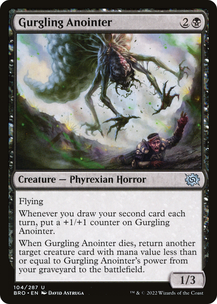 Gurgling Anointer - Uncommon Creature — Phyrexian Horror card from The Brothers' War