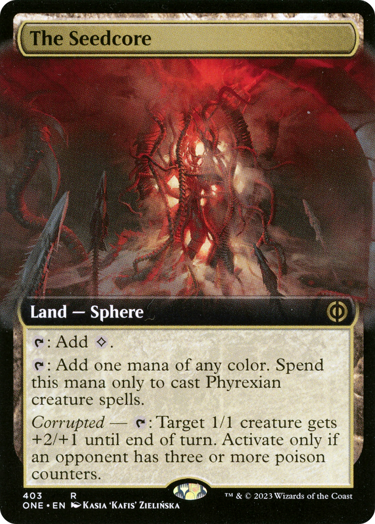 The Seedcore - Rare Land — Sphere card from Phyrexia: All Will Be One