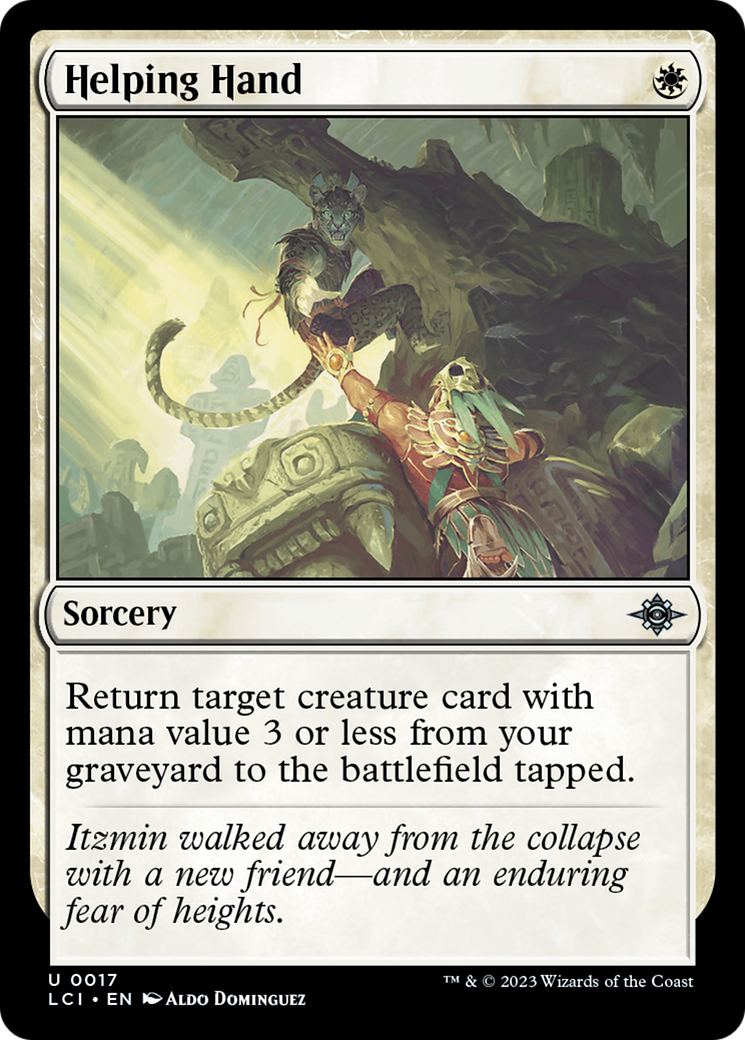Helping Hand - Uncommon Sorcery card from The Lost Caverns of Ixalan