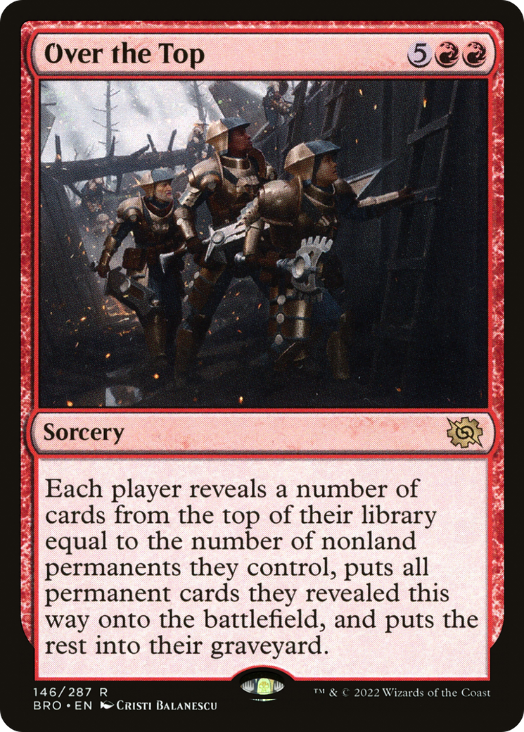 Over the Top - Rare Sorcery card from The Brothers' War
