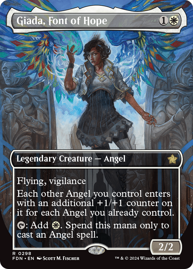 Giada, Font of Hope - Rare Legendary Creature — Angel card from Foundations