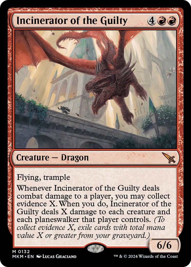 Incinerator of the Guilty - Mythic Creature — Dragon card from Murders at Karlov Manor