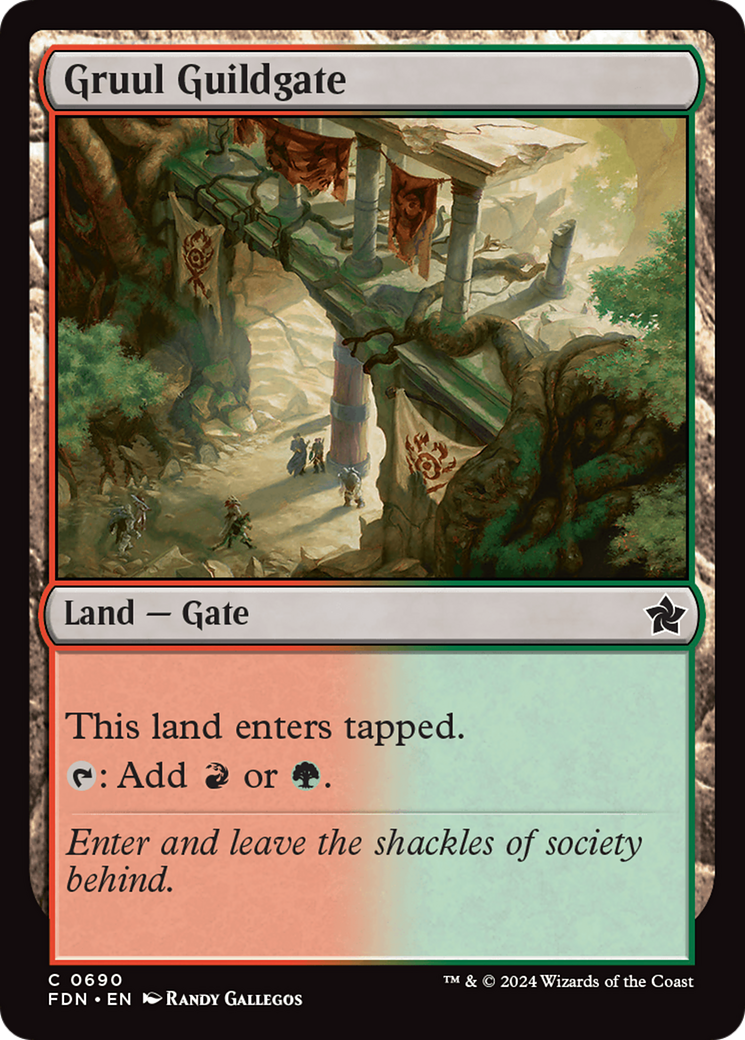 Gruul Guildgate - Common Land — Gate card from Foundations