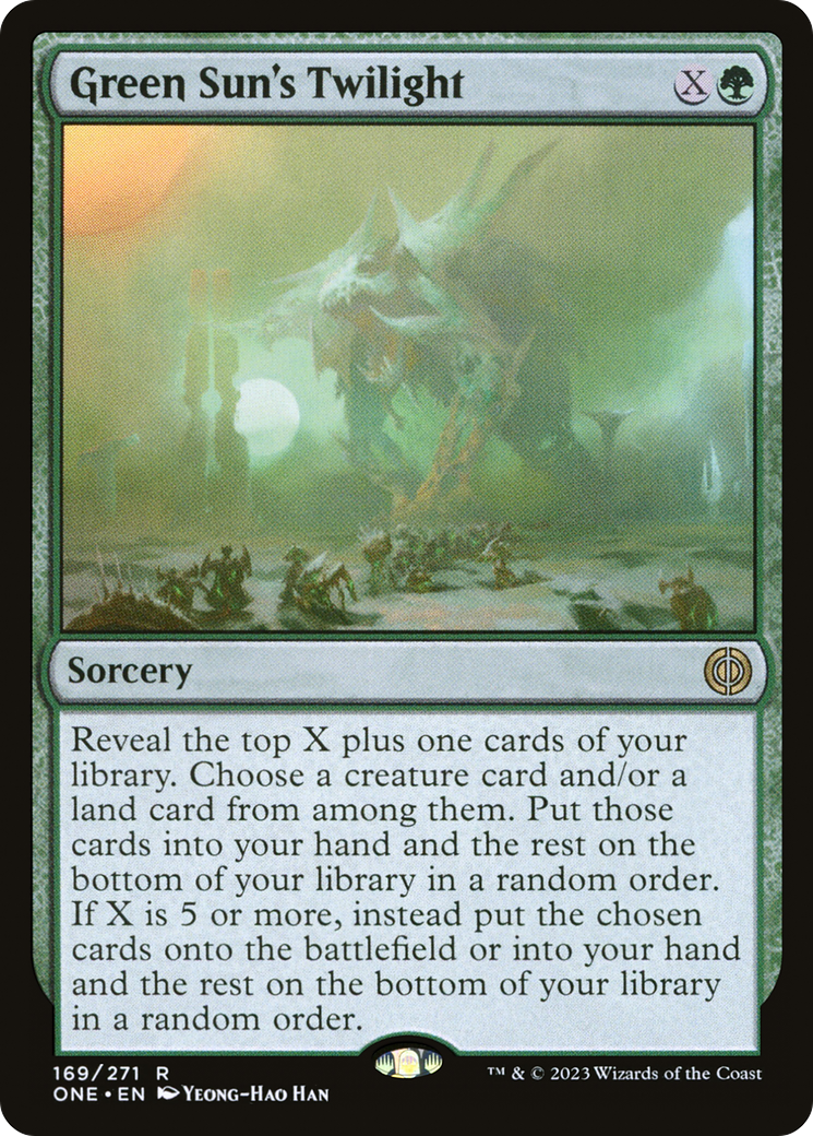 Green Sun's Twilight - Rare Sorcery card from Phyrexia: All Will Be One