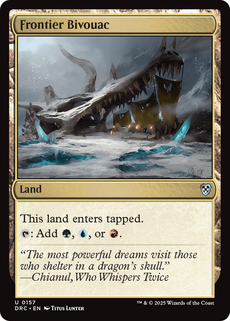 Frontier Bivouac - Uncommon Land card from Aetherdrift Commander