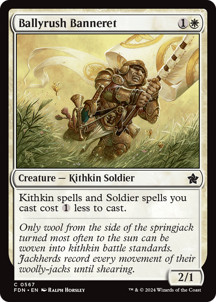 Ballyrush Banneret - Common Creature — Kithkin Soldier card from Foundations