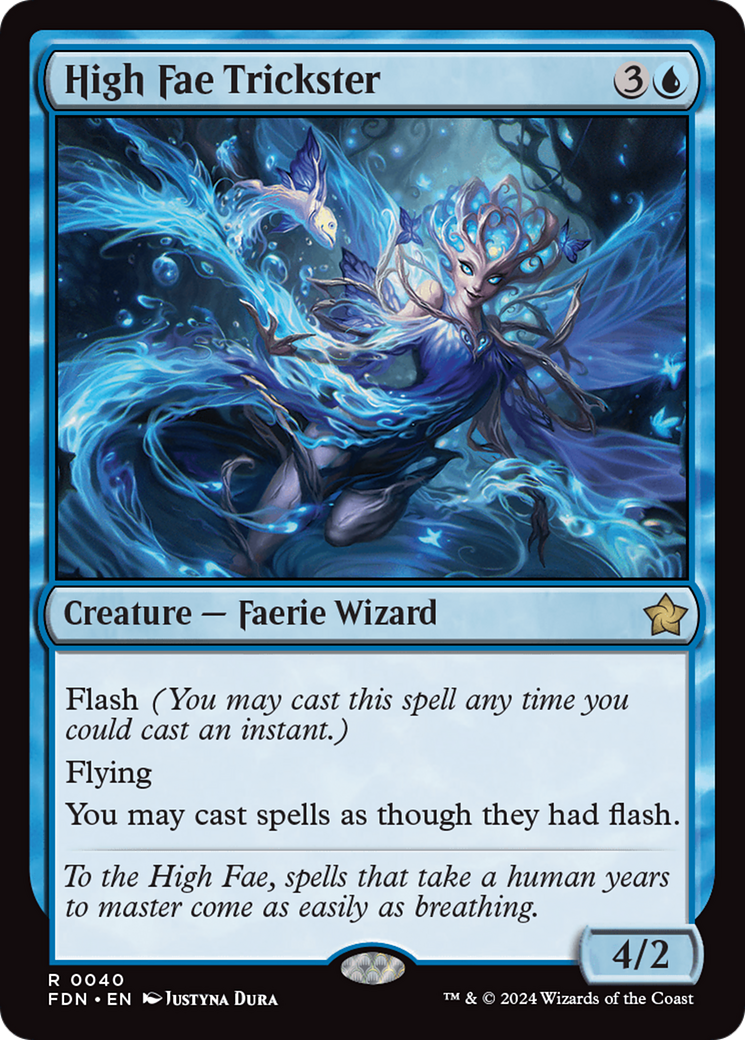 High Fae Trickster - Rare Creature — Faerie Wizard card from Foundations