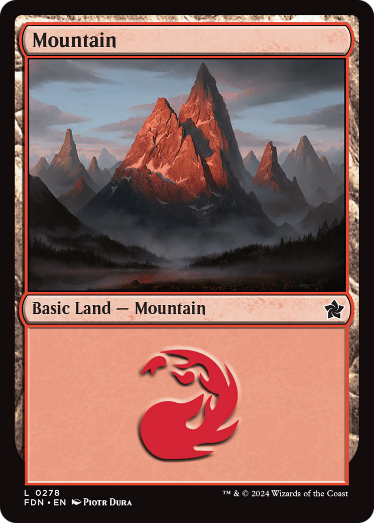 Mountain - Common Basic Land — Mountain card from Foundations