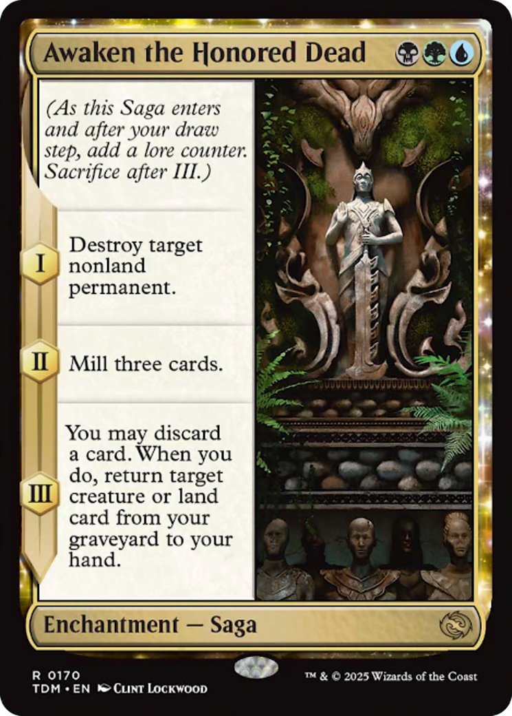 Awaken the Honored Dead - Rare Enchantment — Saga card from Tarkir: Dragonstorm