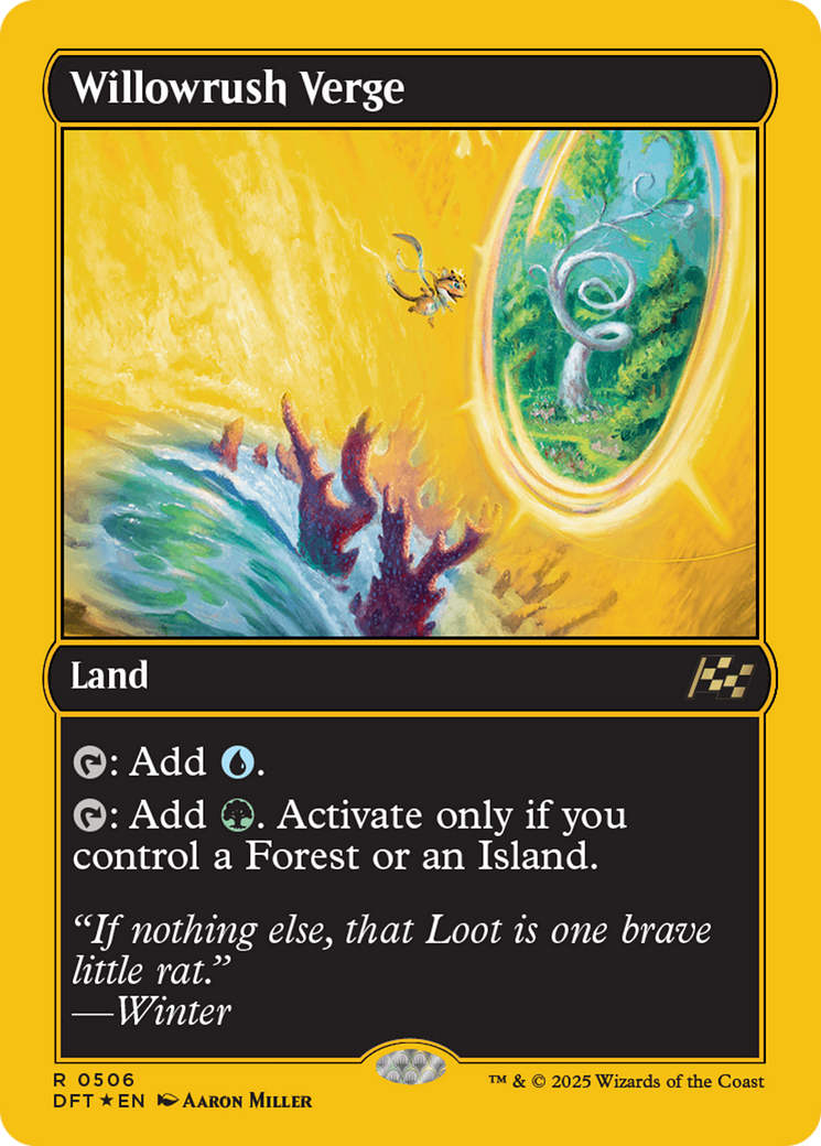 Willowrush Verge - Rare Land card from Aetherdrift