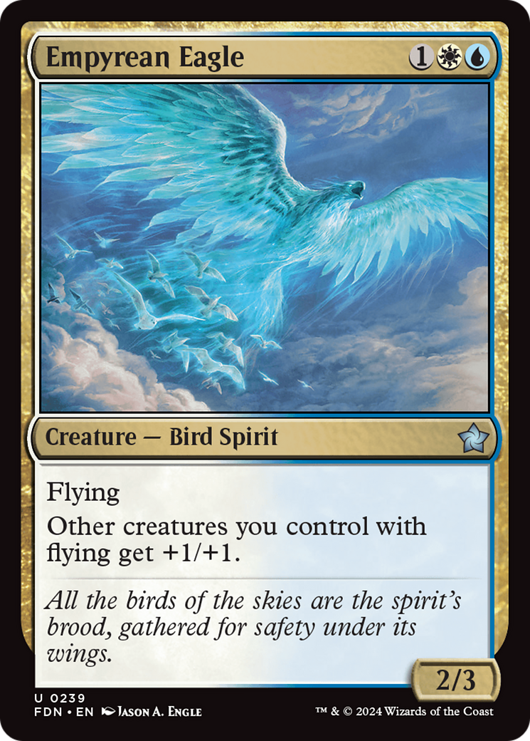 Empyrean Eagle - Uncommon Creature — Bird Spirit card from Foundations