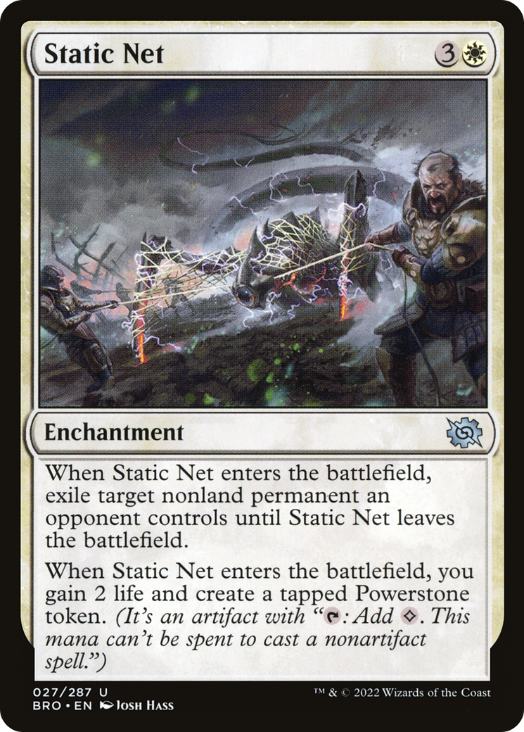 Static Net - Uncommon Enchantment card from The Brothers' War