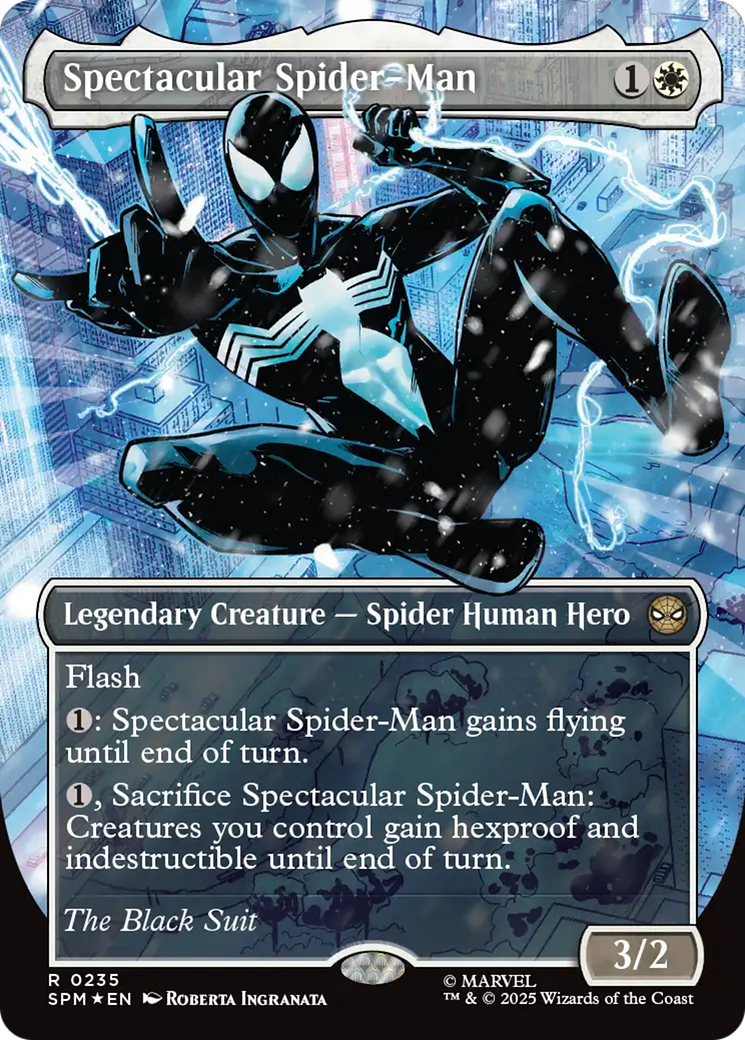 Spectacular Spider-Man - Rare Legendary Creature — Spider Human Hero card from Marvel's Spider-Man