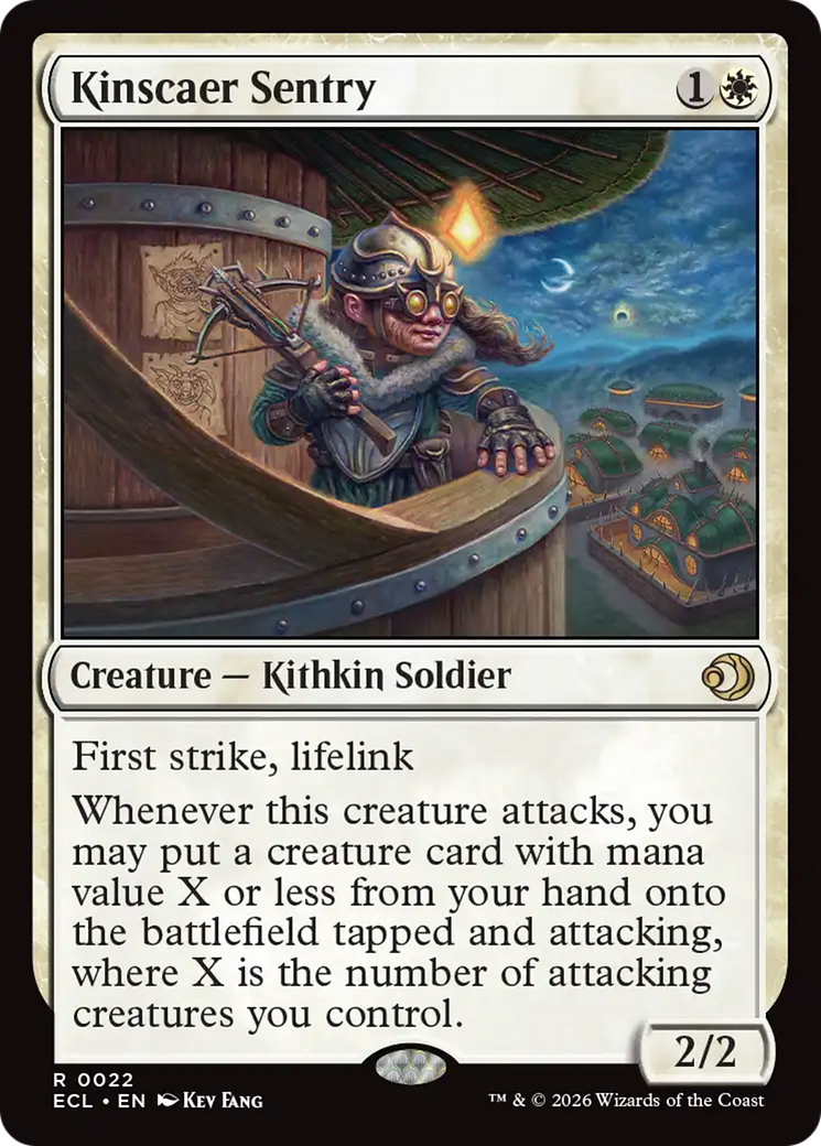 Kinscaer Sentry - Rare Creature — Kithkin Soldier card from Lorwyn Eclipsed